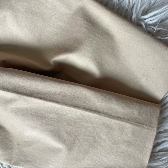 Tory Burch Chino Khaki Tan Beige Logo Buttons Stretch Cotton Bermuda Shorts Sz 0 - Picture 8 of 9